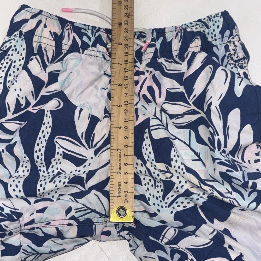 Lilly Pulitzer Preppy Beach Floral‎ Tropical Matching Boys Capri Swim Trunks 6/7